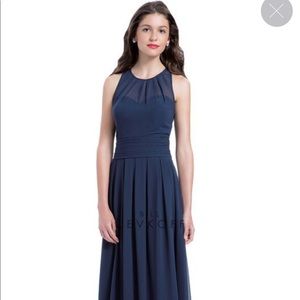 Bill Levkoff navy bridesmaid dress